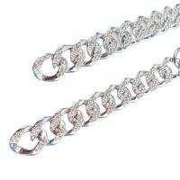 Акрил Ювелирные кольца, плакирован серебром, DIY & со стразами, серебряный, 22x27mm, 100ПК/сумка, продается сумка