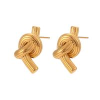 Stainless Steel Stud Earrings, 304 Stainless Steel, Vacuum Ion Plating, fashion jewelry & for woman, golden, 22x14mm, Sold By Pair