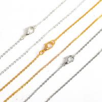 Brass Necklace Chain, Vacuum Ion Plating, DIY, more colors for choice, nickel, lead & cadmium free, 1.50mm, Length:Approx 15.75 Inch, 12Strand/Bag, Sold By Bag