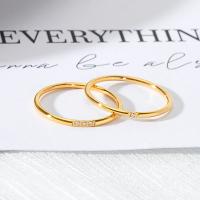 Titantium Steel prst prsten, Titanium ocel, barva pozlacený, různé velikosti pro výběr & různé styly pro výběr & pro ženy, zlato, Prodáno By PC