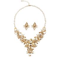 Crystal Jewelry Sets Zinc Alloy with Crystal plated for woman & with rhinestone 50mm Length Approx 18.89 Inch Sold By Set