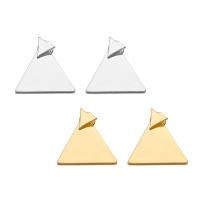 Casacos de ouvido, liga de zinco, Triângulo, banhado, joias de moda & para mulher, Mais cores pare escolha, 18mm, vendido por par