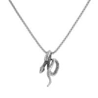 Collar de Aleación de Zinc, Serpiente, chapado en color de plata, Joyería & para mujer, plateado, longitud 60.5 cm, Vendido por UD