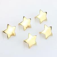 Brass Earring Drop Component Star gold color plated DIY golden nickel lead & cadmium free 24mm Sold By PC
