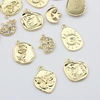 Zinc Alloy Pendants gold color plated DIY nickel lead & cadmium free Approx Sold By Bag