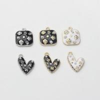 Zink-Legierung-Emaille-Anhänger, Zinklegierung, mit Kunststoff Perlen, plattiert, DIY & verschiedene Stile für Wahl, keine, frei von Nickel, Blei & Kadmium, ca. 10PCs/Tasche, verkauft von Tasche