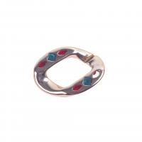 Acrylic Linking Ring gold color plated DIY  & enamel multi-colored Sold By Bag