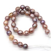 Perles nacres baroques de culture d'eau douce , perle d'eau douce cultivée, Rond, DIY, multicolore, 10-11mm, Vendu par Environ 14.96 pouce brin