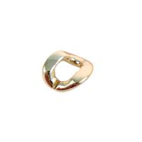 Acryl Linking Ring, UV-plating, DIY, gouden, 32x27mm, Verkocht door PC