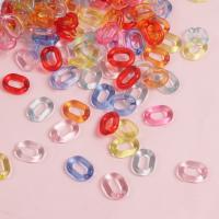 Ακρυλικό Η σύνδεση Ring, DIY & διαφανής, περισσότερα χρώματα για την επιλογή, 14x19mm, 400PCs/τσάντα, Sold Με τσάντα