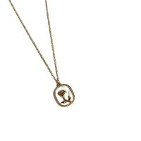 Titanstahl Halskette, mit Verlängerungskettchen von 1.97, Rechteck, goldfarben plattiert, für Frau, goldfarben, 18x13mm, Länge:15.35 ZollInch, verkauft von PC