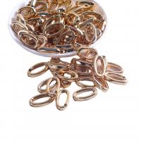 Ακρυλικό Η σύνδεση Ring, χρώμα επίχρυσο, DIY & διαφορετικό μέγεθος για την επιλογή, χρυσαφένιος, 500PCs/τσάντα, Sold Με τσάντα
