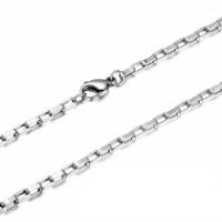 Titanium ocel Náhrdelník Chain, lesklý, různé délky pro volbu & DIY & unisex, Původní barva, 3mm, Prodáno By PC