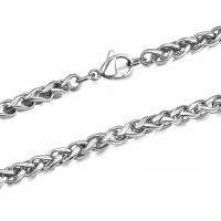 Titanium Steel Necklace Chain, polished, different length for choice & DIY & Unisex & different size for choice, original color, Sold By PC