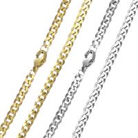 Titanium Steel Chain Necklace, Vacuum Ion Plating, different length for choice & for man, more colors for choice, 3.50mm, Sold By PC