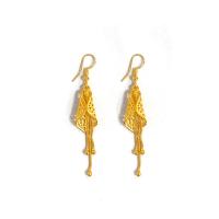Fashion Fringe Earrings, Brass, gold color plated, fashion jewelry & for woman, golden, nickel, lead & cadmium free, 65mm, Sold By Pair