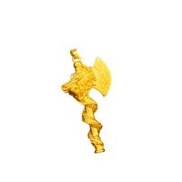Brass Jewelry Pendants Axe gold color plated DIY golden nickel lead & cadmium free Sold By PC