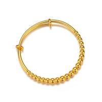 Brass Bracelet & Bangle Round gold color plated fashion jewelry & for woman golden nickel lead & cadmium free 6mm Inner Approx 58mm Sold By PC