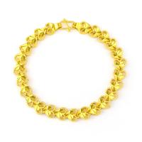 Messing Armbanden, Hart, gold plated, mode sieraden & voor vrouw, gouden, nikkel, lood en cadmium vrij, Lengte 19 cm, Verkocht door PC