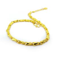 Bracelets en laiton, avec 3cm chaînes de rallonge, poisson, Placage de couleur d'or, bijoux de mode & pour femme, doré, protéger l'environnement, sans nickel, plomb et cadmium, Longueur:20 cm, Vendu par PC