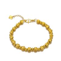 Bracelets en laiton, Rond, Placage de couleur d'or, bijoux de mode & pour femme, doré, protéger l'environnement, sans nickel, plomb et cadmium, 5.5mm,4mm, Longueur:21 cm, Vendu par PC