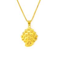 Ожерелья из латуни, Латунь, Павлин, плакирован золотом, ювелирные изделия моды & Женский, Золотой, не содержит никель, свинец, 22x32mm, длина:45 см, продается PC