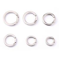 Нержавеющая сталь Весна кольцо застежка, Нержавеющая сталь 304, полированный, разный размер для выбора, оригинальный цвет, продается PC