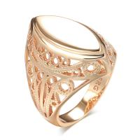 Ring Finger mosiądz, Końskie oko, Platerowane kolorem rożowego złota, różnej wielkości do wyboru & dla kobiety & pusty, bez zawartości niklu, ołowiu i kadmu, 22mm, rozmiar:7-12, sprzedane przez PC