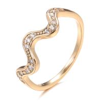 Cubic Zirconia Micro Pave Brass Ring, rose gold color plated, different size for choice & micro pave cubic zirconia & for woman, nickel, lead & cadmium free, 6mm, US Ring Size:6-10, Sold By PC