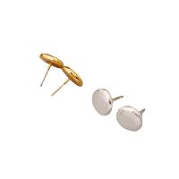 Brass Stud Earring Round plated fashion jewelry & for woman nickel lead & cadmium free 11mm Sold By Pair