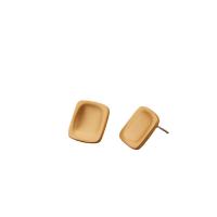 Brass Stud Earring Geometrical Pattern real gold plated fashion jewelry & for woman & matte Healthy Bracelet Sold By Pair
