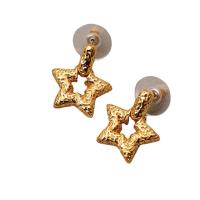 Brass Stud Earring, 18K gold plated, fashion jewelry & for woman & hollow, more colors for choice, nickel, lead & cadmium free, 15x25mm, Sold By Pair