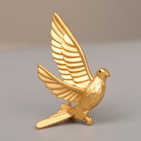Fashion Brooch Jewelry Brass eagle real gold plated fashion jewelry & Unisex nickel lead & cadmium free 38mm Sold By PC