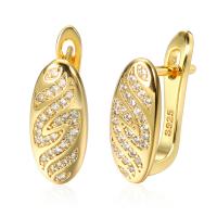 Rhinestone Earring Brass plated for woman & with rhinestone nickel lead & cadmium free 19mm Sold By Pair