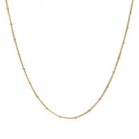 Mässing Chain Necklace, med 5cm extender kedja, guldfärg pläterade, mode smycken & för kvinna, gyllene, 1.20mm, Längd 43 cm, Säljs av PC