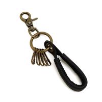 Bag Purse Charms Keyrings Keychains, Cowhide, with Iron & Tibetan Style, fashion jewelry & for woman, more colors for choice, 160x20mm, Sold By PC