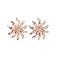 Zinc Alloy Stud Earring Sunflower plated fashion jewelry & for woman Sold By Pair