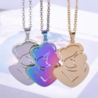 Stainless Steel Jewelry Necklace, 304 Stainless Steel, Vacuum Ion Plating, Unisex & different styles for choice, more colors for choice, nickel, lead & cadmium free, 25x38mm, Length:Approx 50 cm, Sold By PC