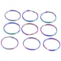 Stainless Steel Split Ring, 304 Stainless Steel, Donut, Vacuum Ion Plating, DIY, multi-colored, nickel, lead & cadmium free, 14mm, Sold By PC