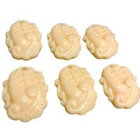 Resin Jewelry Beads, Carved, DIY & imitation ivory, ivory, 25mm, Approx 200PCs/Bag, Sold By Bag