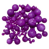 Acrylic Jewelry Beads Round epoxy gel DIY & matte purple Sold By Bag