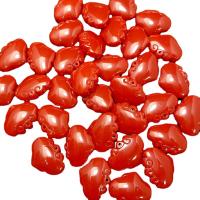 Resina-Pendant, resina, Longevità Blocco, imitazione di cinabro & DIY, rosso, 25mm, Appross. 200PC/borsa, Venduto da borsa