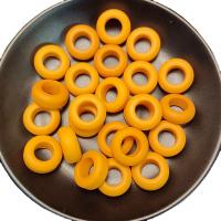 Harpiks smykker Perler, Resin, Donut, efterligning bivoks & du kan DIY, gul, 20mm, Ca. 200pc'er/Bag, Solgt af Bag