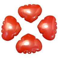 Resin Pendant, Longevity Lock, imitation cinnabar & DIY, red, 43x33mm, Approx 100PCs/Bag, Sold By Bag