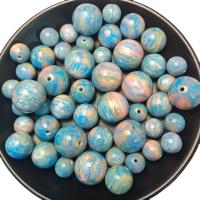 Resin Jewelry Beads, Round, epoxy gel, DIY & different size for choice, blue, Sold By Bag