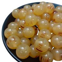 Resin Jewelry Beads, Round, epoxy gel, DIY & different size for choice, yellow, Sold By Bag