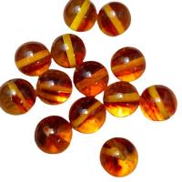 Resin Jewelry Beads, Round, epoxy gel, DIY & imitation amber & different size for choice, amber, Sold By Bag