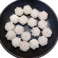 Resin Jewelry Beads, Flower, Carved, DIY, white, 20mm, Approx 200PCs/Bag, Sold By Bag