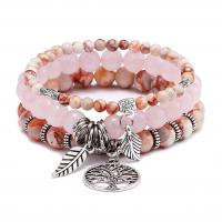 Gemstone Bracelets with Zinc Alloy fashion jewelry & Unisex Length Approx 7.28 Inch Sold By PC