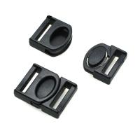 Plastic Release Buckle, Square, DIY, black, 21.10x16x5.40mm, Sold By PC